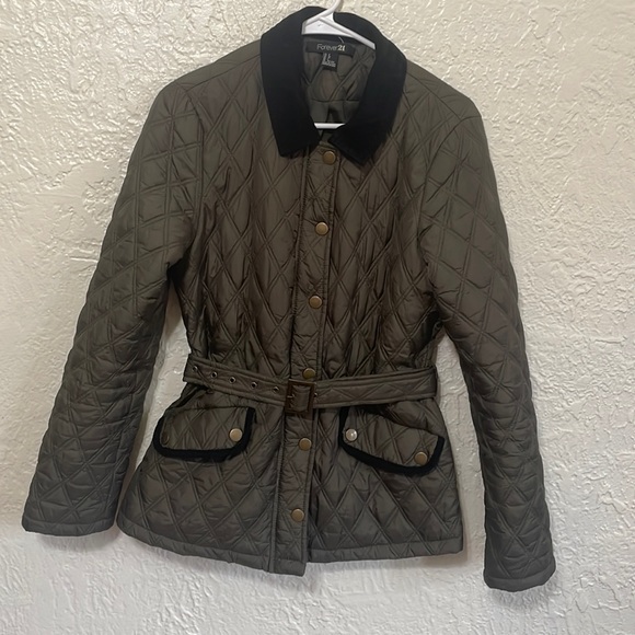Quilted Jacket w/ Belt - Picture 1 of 4